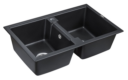 Кухонная мойка Paulmark  Tandem   PM238150-BLM черный металлик