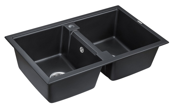 Кухонная мойка Paulmark  Tandem   PM238150-BLM черный металлик