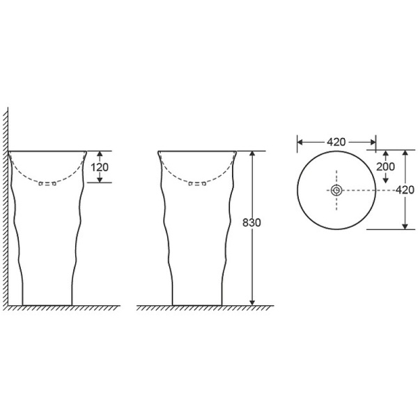 Раковина Cerutti Alessia 42 CT7834 Белая