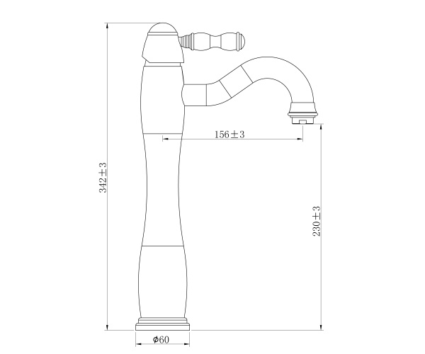 Смеситель для раковины Bronze de Luxe Tiffany C912