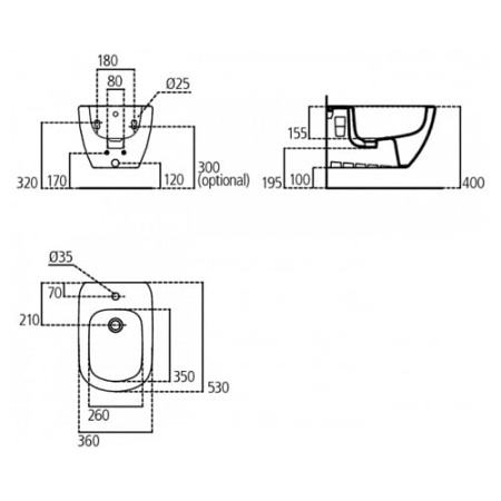 Биде подвесное Ideal Standard Tesi T355201