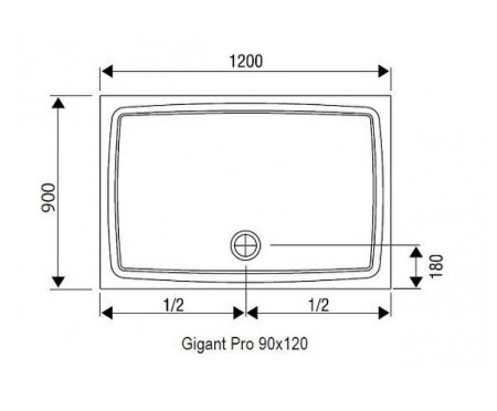 Душевой поддон Ravak Gigant LA 120x90 XA01G701210