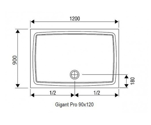 Душевой поддон Ravak Gigant LA 120x90 XA01G701210
