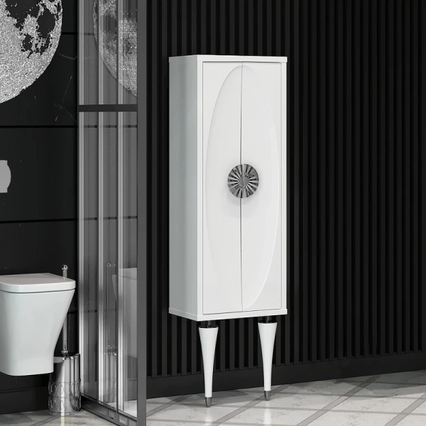 Пенал Opadiris Ибица, подвесной, цвет белый/хром, 00-00007284