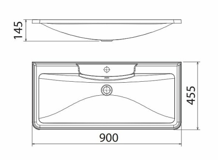 Раковина (90х45,5) BelBagno  BB900/455-LV-MR-ALR