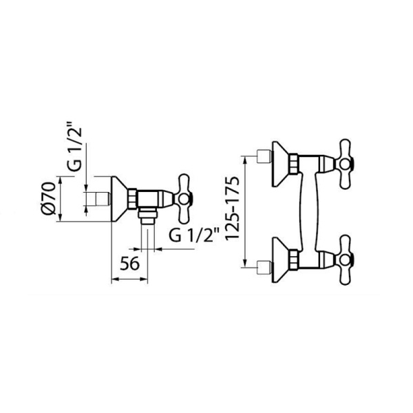 Смеситель для душа Webert Armony AM760102065, бронза Смеситель для душа Webert Armony AM760102065, бронза