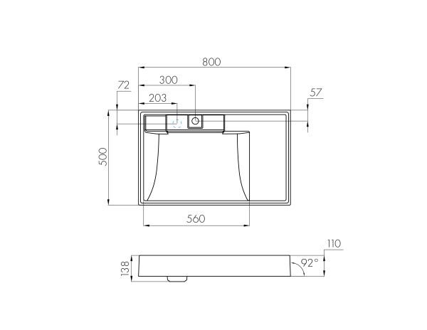 Раковина Aquaton Рейн 80 белая 1A72113KRW010