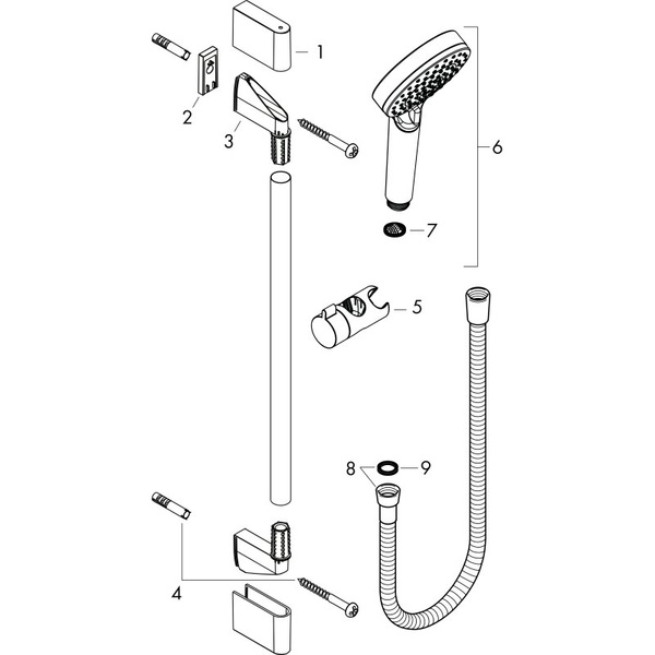 Душевой гарнитур Hansgrohe Crometta 1jet Green 26554400 белый/хром
