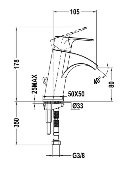 Смеситель для раковины Teka PALMA 653861210/00