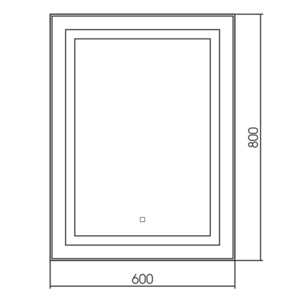Зеркало (60х80) Silver Mirrors  Саурон LED-00002589