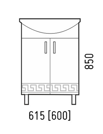 Тумба напольная Corozo Олимп 60 SD-00000692