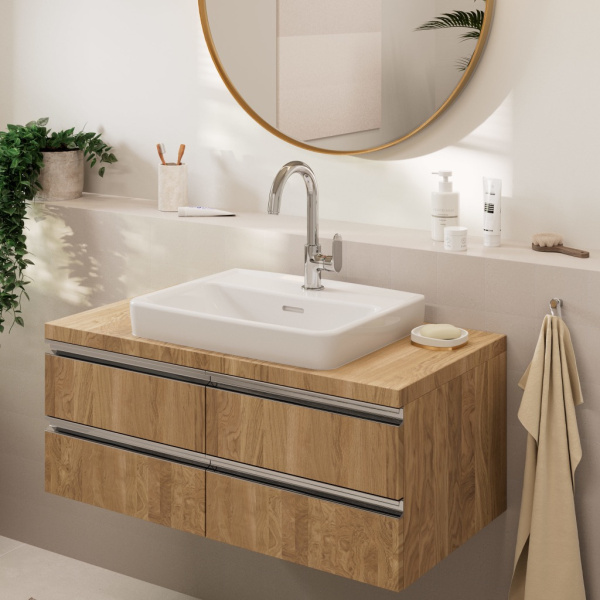 Смеситель для раковины с донным клапаном Hansgrohe Vernis Blend 71554000 хром