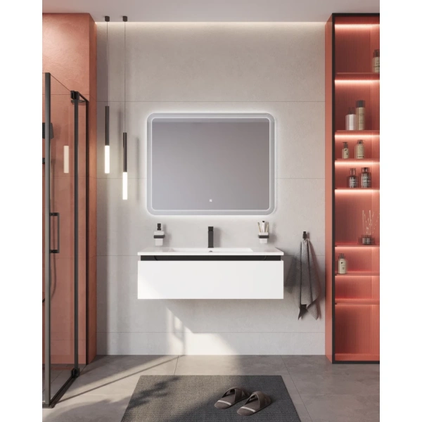 Тумба под раковину Cezares SLIDER-1000-1C-SO-BO Bianco Opaco