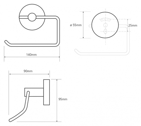 Держатель туалетной бумаги без крышки Bemeta Omega 104112042