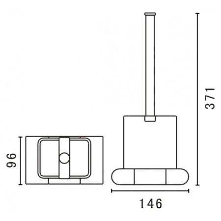 Ершик для унитаза Art&Max AM-3981AL