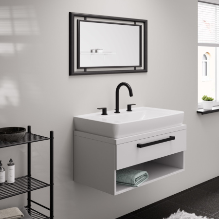 Смеситель для раковины с донным клапаном Hansgrohe Vernis Shape 71563670 черный матовый