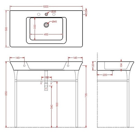 Раковина ArtCeram Jazz JZL015 01;00 (JZ31) 100x52см