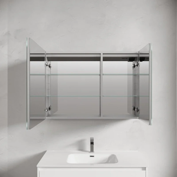 Зеркало-шкаф с подсветкой Sancos Evoke (100х70) SC80100