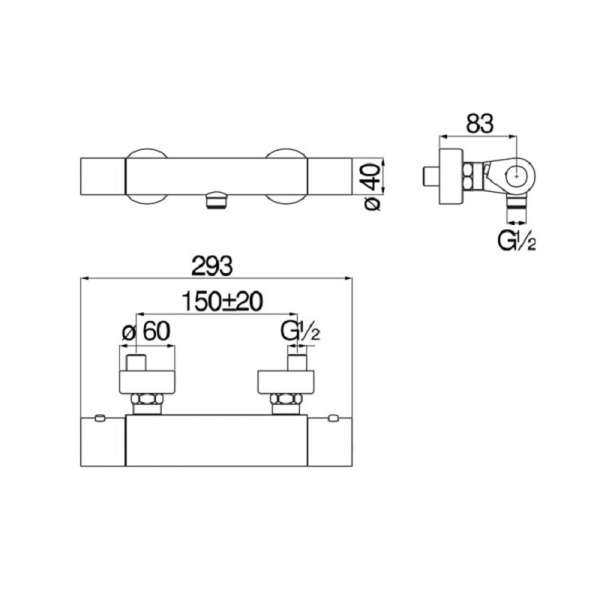 Смеситель для душа Nobili Seven SE124030BM
