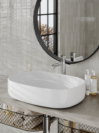 Раковина накладная (60х42) Orange  B08-600W белый глянец