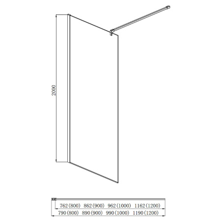 Душевая перегородка Aquatek 120 AQ WIW 12020CH