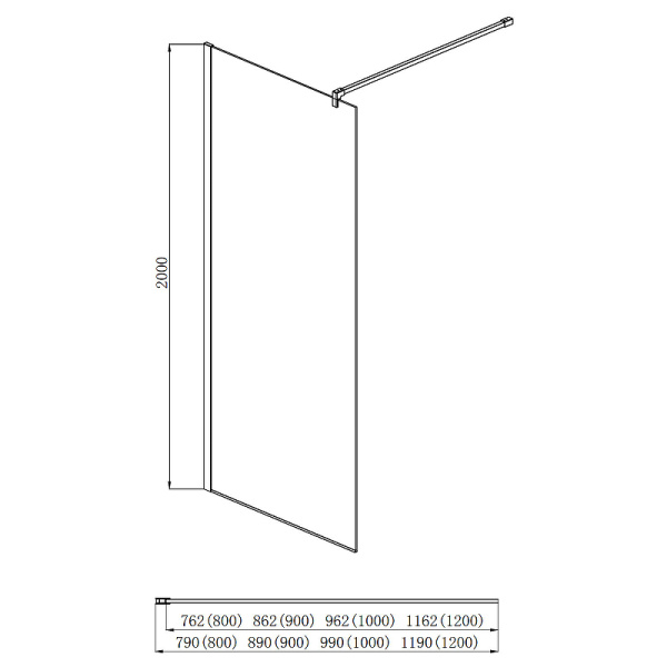 Душевая перегородка Aquatek 100 AQ WIW 10020CH