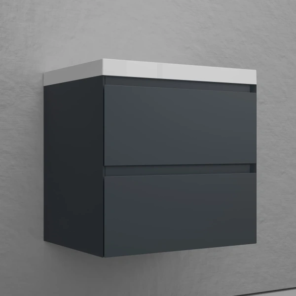 Тумба подвесная без раковины 60 см Style Line Манхэттен ЛС-00002366 графит матовый