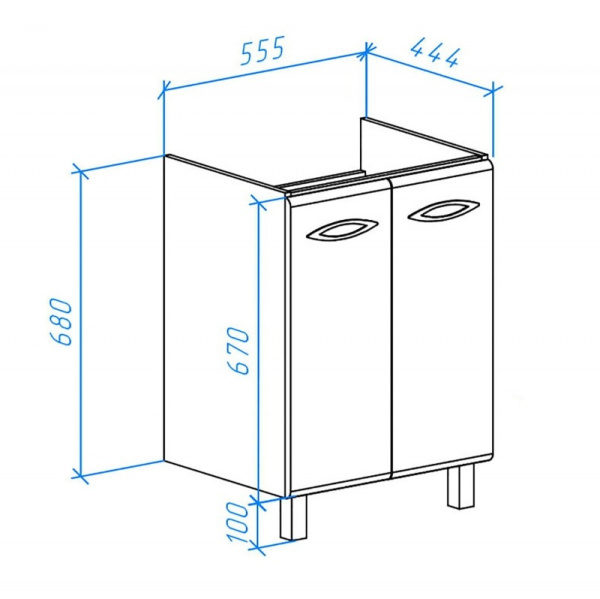 Тумба под раковину Bellezza Джела 60 4639809240018