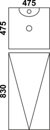 Раковина напольная (47х47)  Melana B156-805