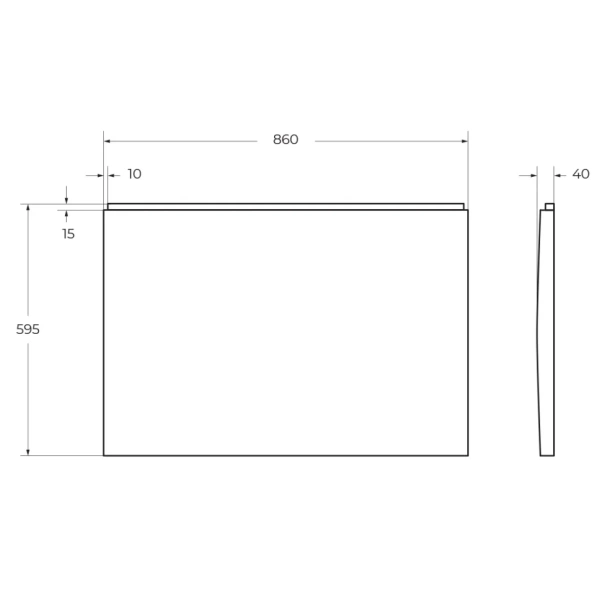 Боковая панель для акриловой ванны с крепежом CEZARES PLANE-F-90-SP