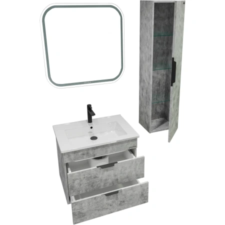 Тумба подвесная Grossman КРОСС-65 см 106501  с 2-я ящ, бетон