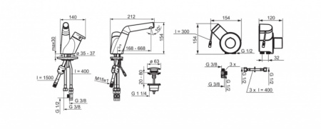 Cмеситель для умывальника Oras Signa 2213F