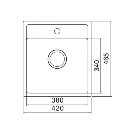 Кухонная мойка (42х46,5) Oulin OL-FUR112