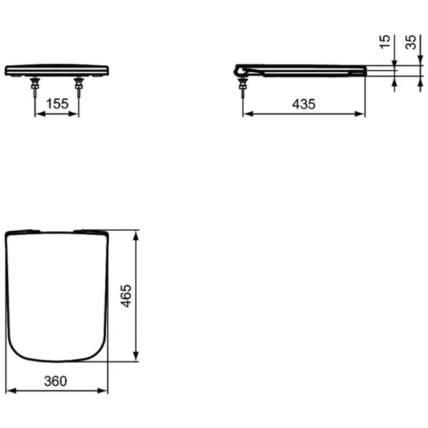 Крышка-сиденье для унитаза Ideal Standard J505801 Крышка-сиденье для унитаза Ideal Standard J505801