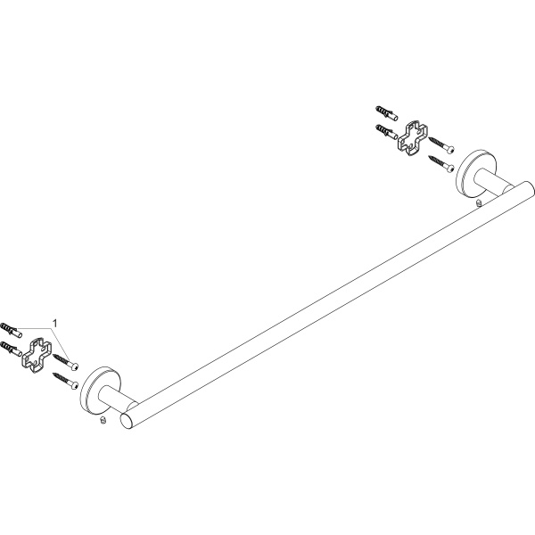  Держатель для банного полотенца Hansgrohe Logis Universal 41716000 хром