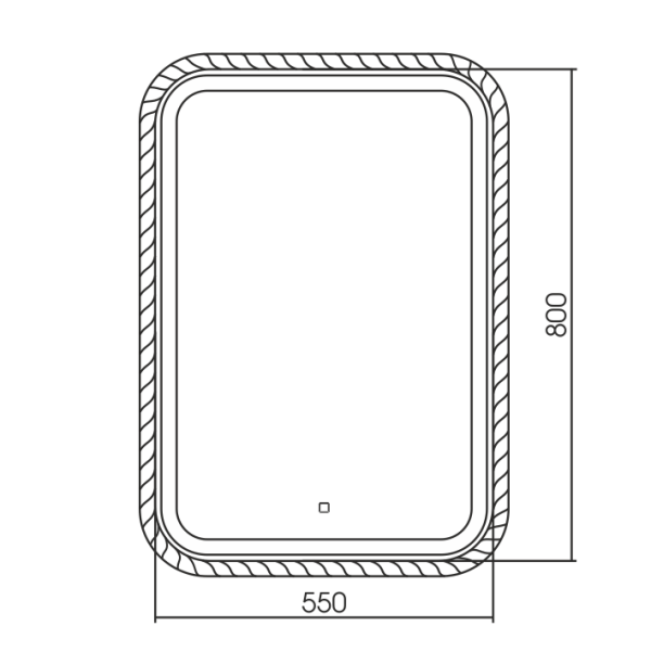 Зеркало (55х80) Silver Mirrors  Галеон LED-00002571