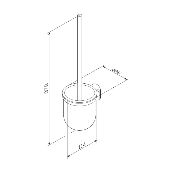 Стойка с туалетной щеткой Am.Pm X-Joy A8433300