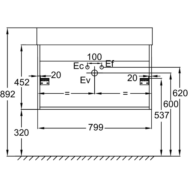 Тумба под раковину Jacob Delafon Vivienne 80 EB1667-E75-E75