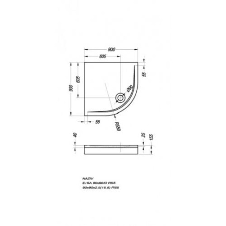 Душевой поддон Kolpa-san Eisa 90