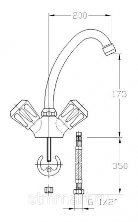 Смеситель для мойки MOFEM EVROSZTAR NOVA 140-2198-02