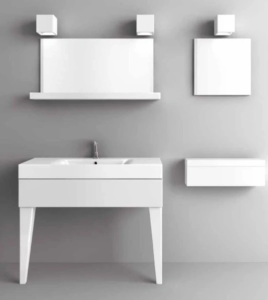 Раковина подвесная (100х45) Kerasan Cento 355001*1 белая