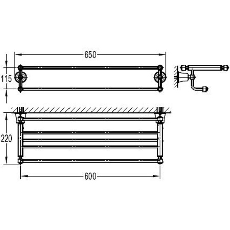 Полка для полотенец CEZARES LIBERTY CZR-F-8980
