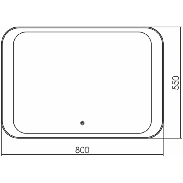 Зеркало (80х55) Grossman Modern 280550 с сенсорным выключателем