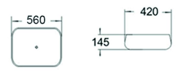 Раковина накладная (56х42) SantiLine SL-1045