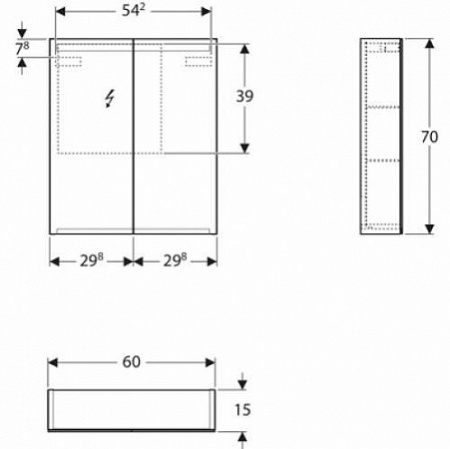 Зеркальный шкаф Geberit Option 500.582.00.1