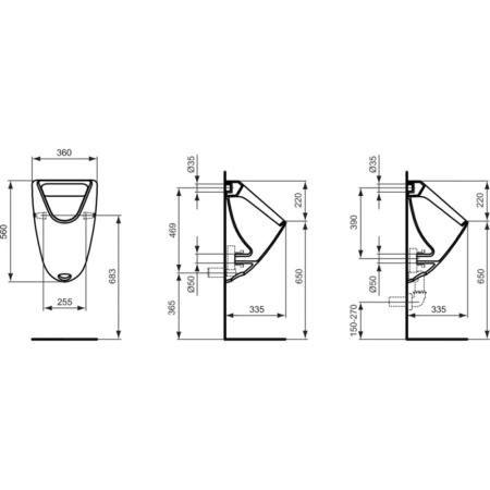 Писсуар подвесной Ideal Standard ECCO-EUROVIT K553801