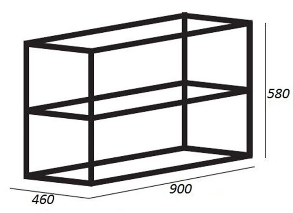 Консоль под раковину Cezares CADRO-90/46/58-2C-SO-MET-ST