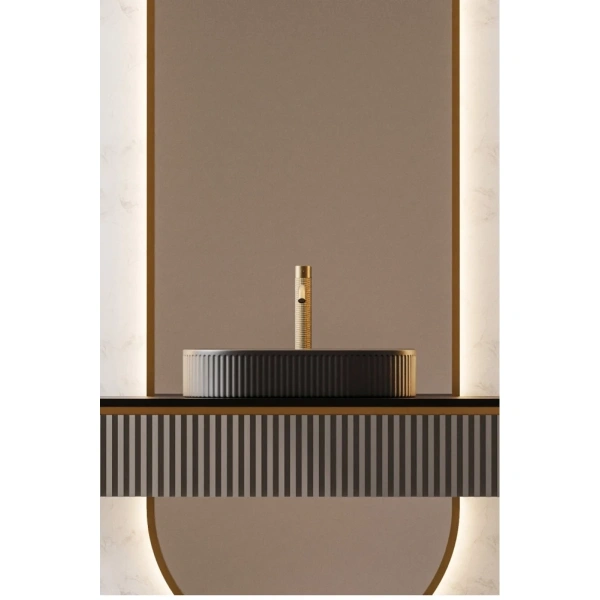 Раковина накладная ABBER Bequem AC2116MB черный матовый