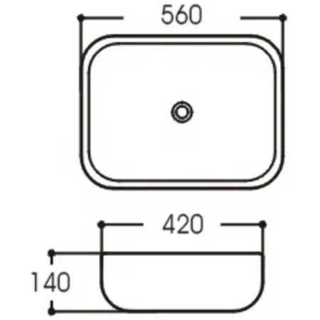 Раковина накладная (56х42) Aquatek AQ5526-00