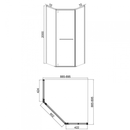 Душевой уголок Bravat Stream BS090.6112S